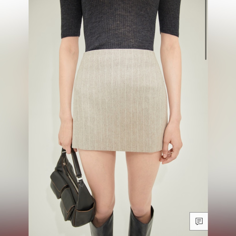 PINSTRIPE WOOL SKIRT 8